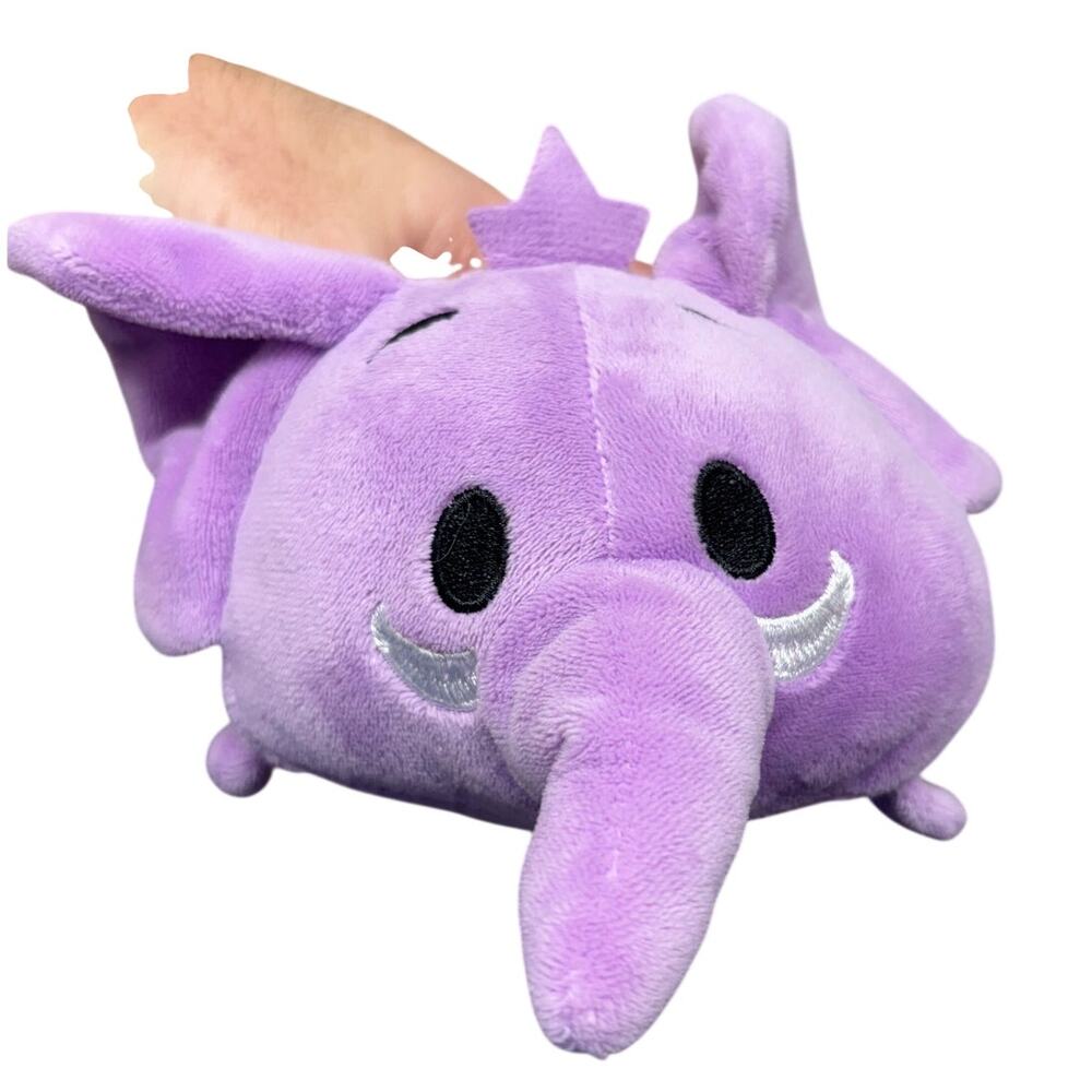 Bun Bun Purple Elephant 8" Stuffed Animal Plush Stackable 2014 Approx. 6"